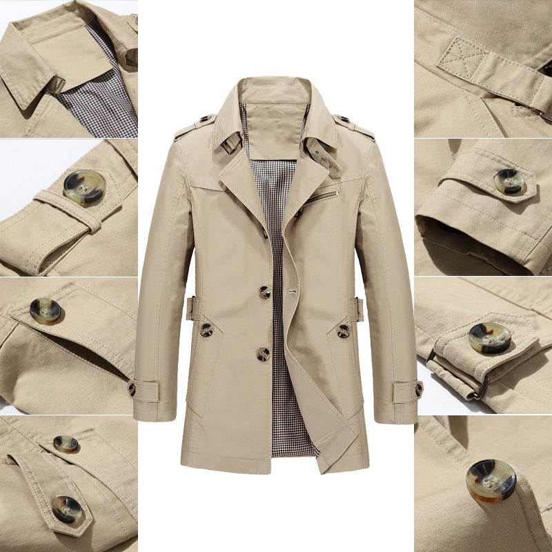 Austin | Klassischer zweireihiger Trenchcoat