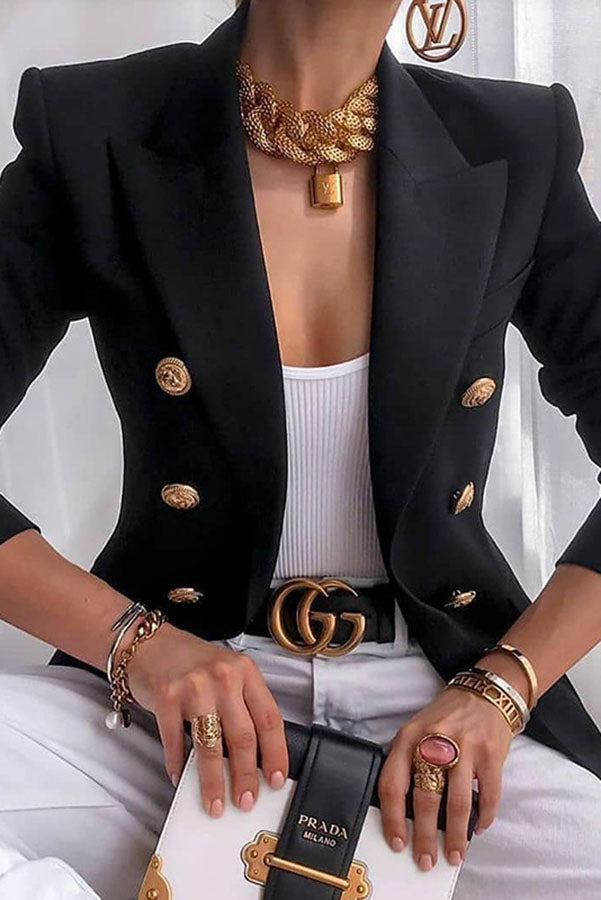 Wanya Blazer | Zweireihiger Blazer Mit Goldenen Knöpfen