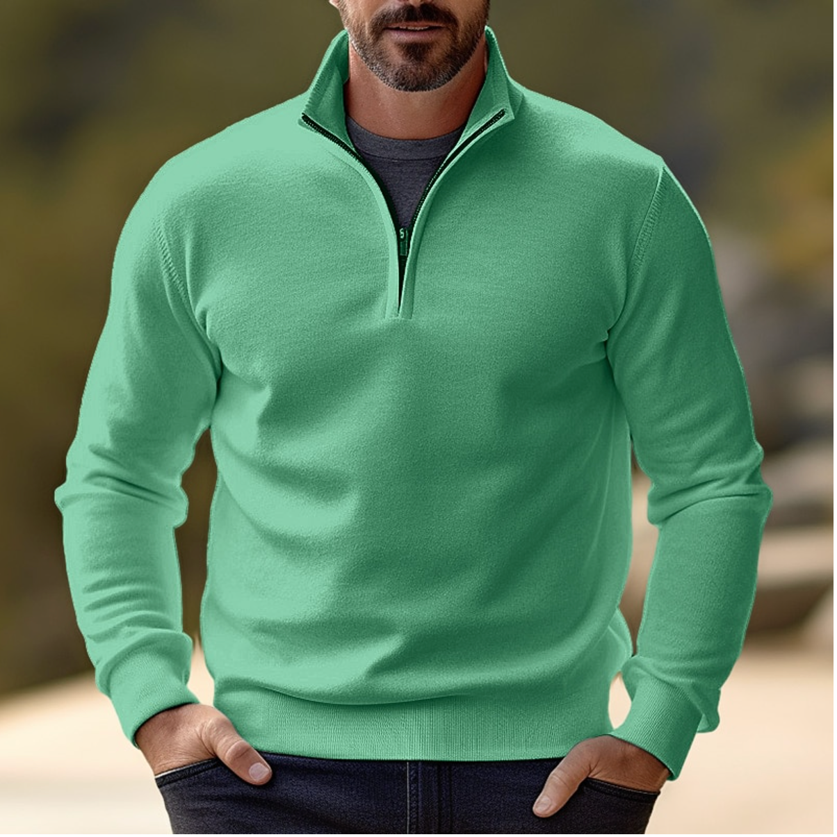 Samuel | Lässiger Half-Zip-Pullover